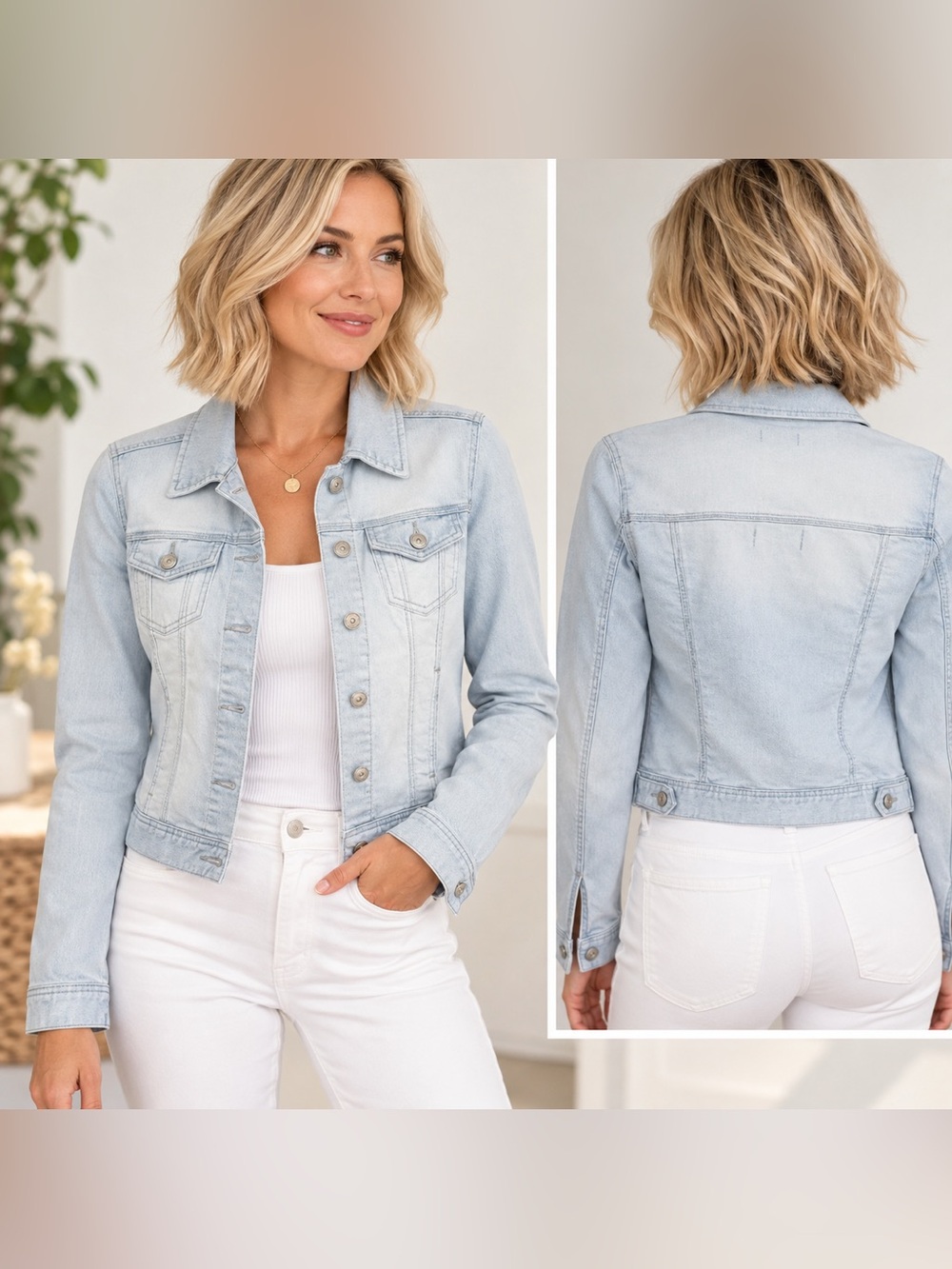 Artsiam NY Light Wash Denim Jacket - Light Blue, Cropped, Small
